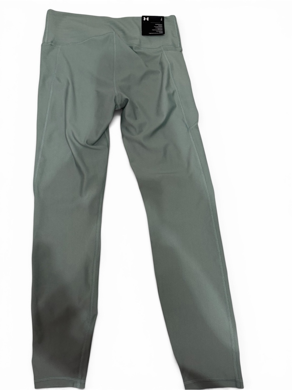 NWT Under Armour Large High Rise Compression Leggings Sage Green Workout
